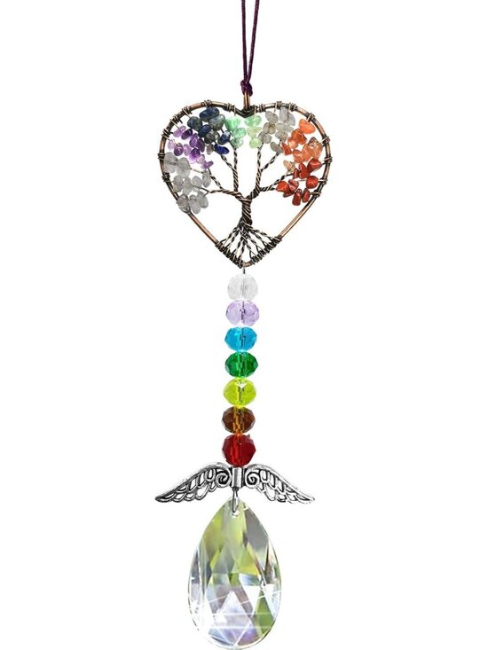 Other - Healing Crystal Decor Tree of Life Car Hanging Accessories Suncatcher with Wings